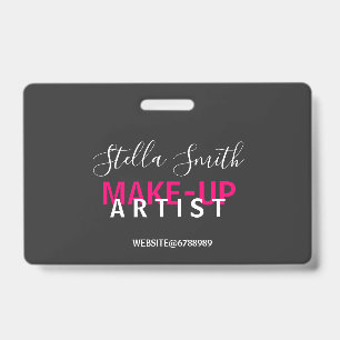 Tarjeta De Identificación Artista de maquillaje personalizado estándar