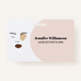 Tarjeta De Identificación Artistas minimalistas de maquillaje de belleza