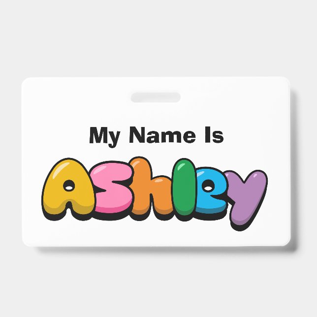 Tarjeta De Identificación Ashley (Parte frontal)