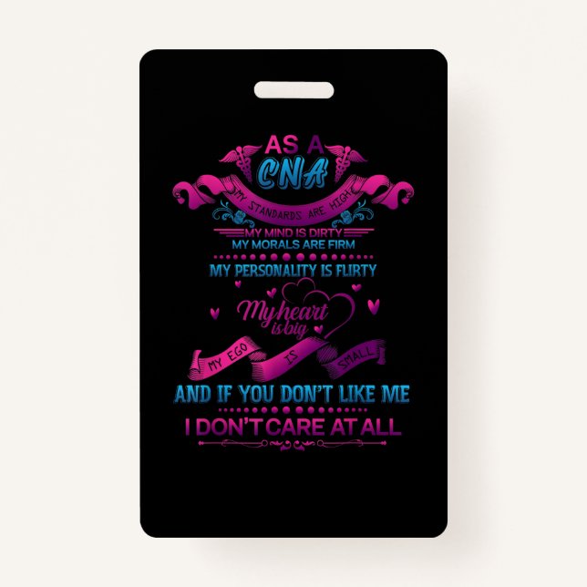 Tarjeta De Identificación Asistente de enfermería de CNA (Anverso)