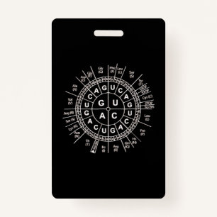 Tarjeta De Identificación asombroso código genético humor de la ciencia del