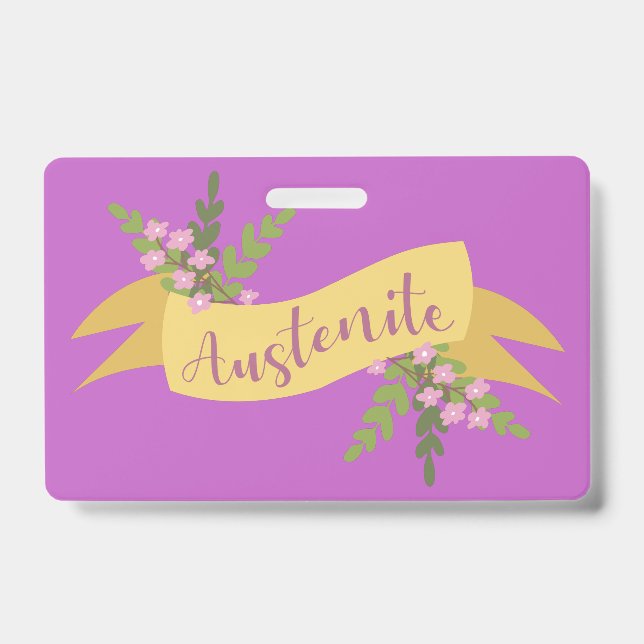 Tarjeta De Identificación Austenita I (Parte frontal)