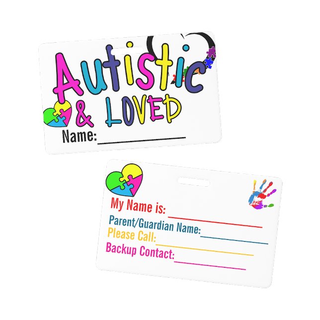 Tarjeta De Identificación Autism Alert Name Badge (Autism Alert Id Name Badge)