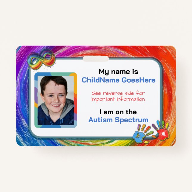 Tarjeta De Identificación Autism Assistance Identification Card (Anverso)