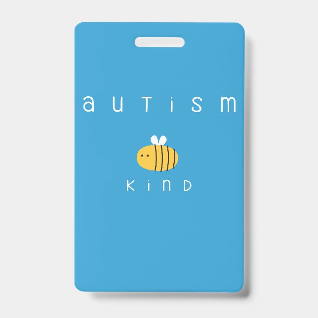 Tarjeta De Identificación autismo ser conocimiento de la clase Badges (Front)