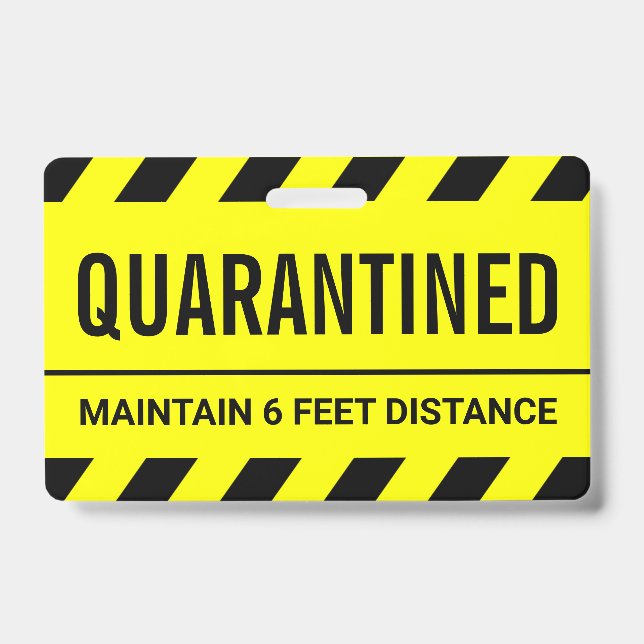 Tarjeta De Identificación Autoaislamiento Cuarentena por Coronavirus (Parte frontal)