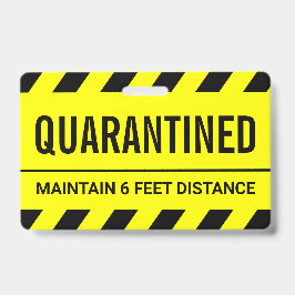 Tarjeta De Identificación Autoaislamiento de Coronavirus Cuarentena