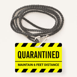 Tarjeta De Identificación Autoaislamiento de Coronavirus Cuarentena