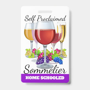 Tarjeta De Identificación Autoproclamada Insignia Sommelier