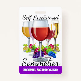 Tarjeta De Identificación Autoproclamada Insignia Sommelier