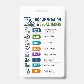 Tarjeta De Identificación Ayuda de estudio para agentes inmobiliarios, refer