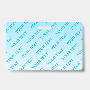 Tarjeta De Identificación Azul Cielo (¡color cambiable!) Patrón de Ombre y T