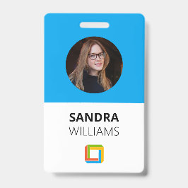 Tarjeta De Identificación Azul corporativo ID de empleado personalizado prof