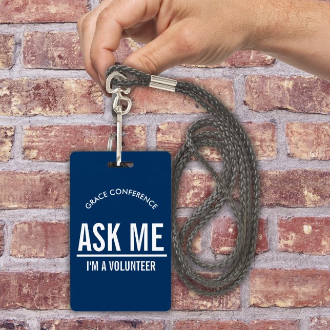 Tarjeta De Identificación Azul marino Pregúntame que soy una placa de identi (Subido por el creador)