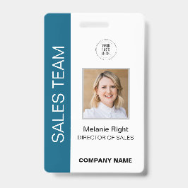 Tarjeta de identificación azul moderna