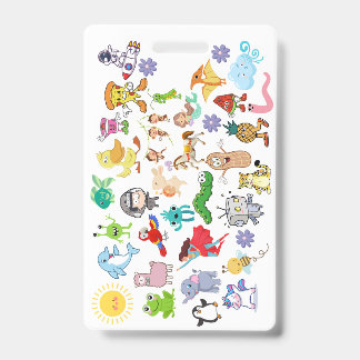Tarjeta De Identificación Badge Accessory (Cartoons & Food) 