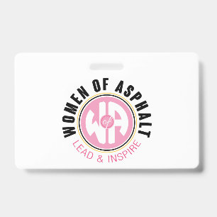 Tarjeta De Identificación Badge de Asfalto