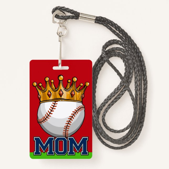 Tarjeta De Identificación Badge de Béisbol DAD Lanyard - Ver Atrás (Anverso son cordón)