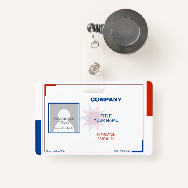 Tarjeta De Identificación Badge de consultor (Anverso retráctil)