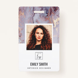 TARJETA DE IDENTIFICACIÓN BADGE DE NOMBRE DE CÓDIGO DE BARRA FOTOGRÁFICA DE 