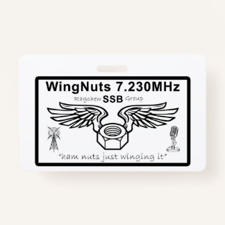 Tarjeta De Identificación Badge de nombre WingNuts con Lanynard