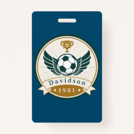 Tarjeta De Identificación Badge - Fútbol de fútbol - Personalizado - Añadir
