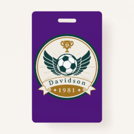 Tarjeta De Identificación Badge - Fútbol de fútbol - Personalizado - Añadir