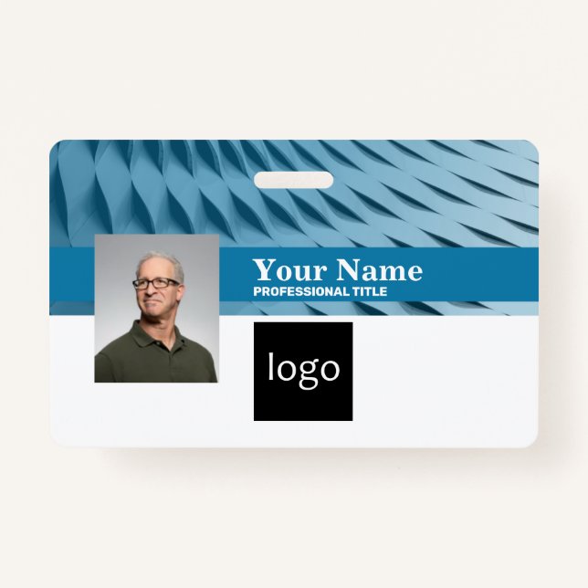 Tarjeta De Identificación Badge para empresas Personalizado| Nombre, foto, l (Anverso)