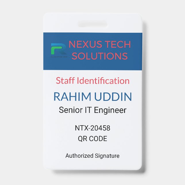 Tarjeta De Identificación Badge Professionnel, Business Badge | Pro (Anverso)