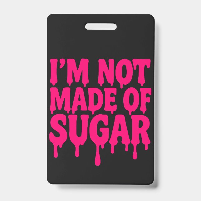 Tarjeta De Identificación Badge vertical Neon Pink (negro) - Personalizable (Anverso)