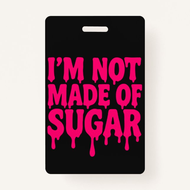 Tarjeta De Identificación Badge vertical Neon Pink (negro) - Personalizable (Anverso)