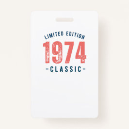 Tarjeta De Identificación Badges 1974