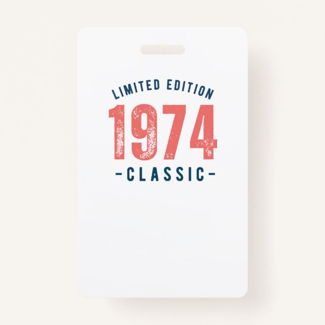 Tarjeta De Identificación Badges 1974 (Anverso)