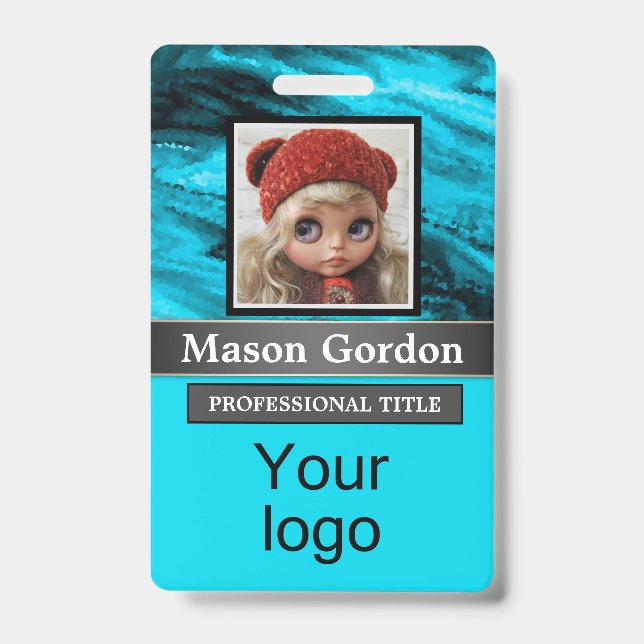 Tarjeta De Identificación Bambú, placa de fondo beige (Front)