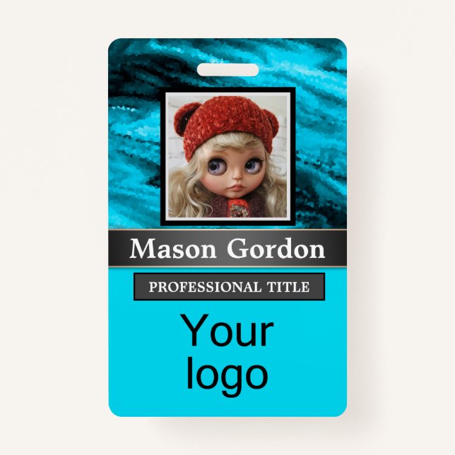 Tarjeta De Identificación Bambú, placa de fondo beige (Anverso)