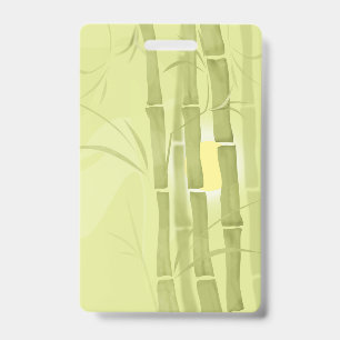 Tarjeta De Identificación Bambú verde