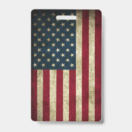 Tarjeta De Identificación Bandera Americana