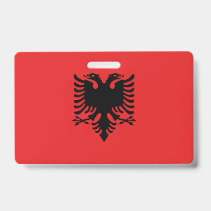 Tarjeta De Identificación Bandera de Albania