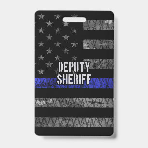 Tarjeta De Identificación Bandera de apuro del sheriff adjunto