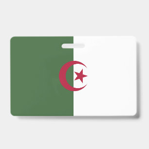 Tarjeta De Identificación bandera de Argelia
