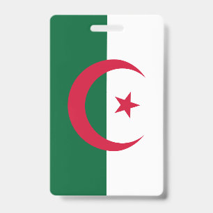 Tarjeta De Identificación Bandera de Argelia