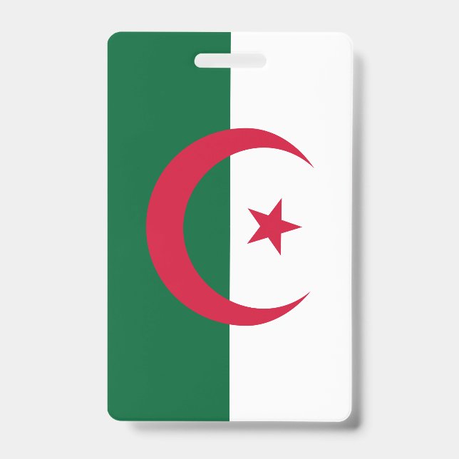 Tarjeta De Identificación Bandera de Argelia (Parte frontal)