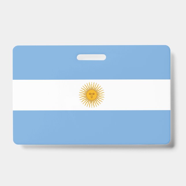 Tarjeta De Identificación bandera de Argentina (Parte frontal)