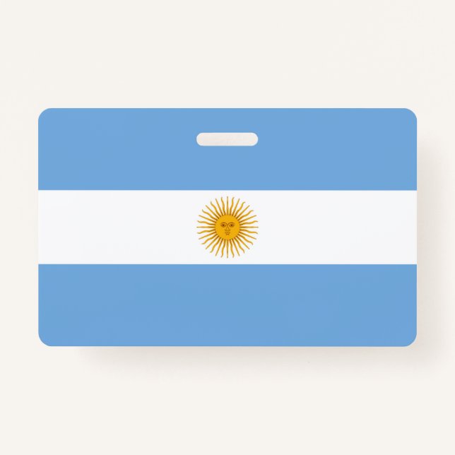 Tarjeta De Identificación Bandera de Argentina (Anverso)