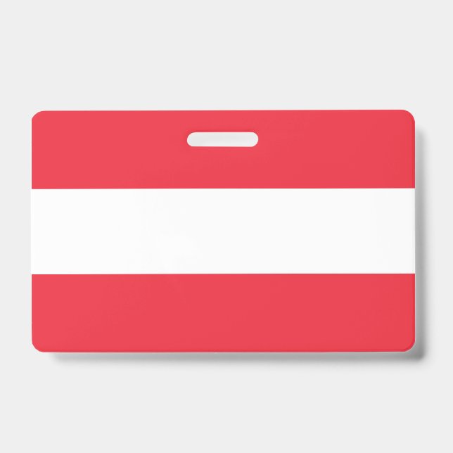 Tarjeta De Identificación Bandera de Austria (Parte frontal)
