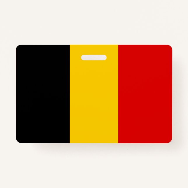 Tarjeta De Identificación Bandera de Bélgica (Anverso)