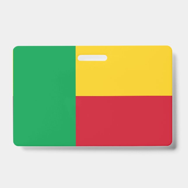 Tarjeta De Identificación bandera de Benín (Parte frontal)