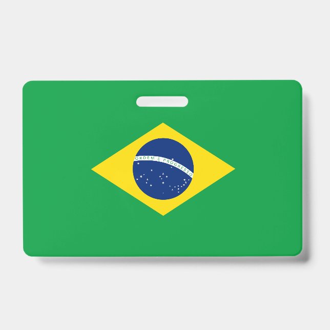 Tarjeta De Identificación Bandera de Brasil (Parte frontal)