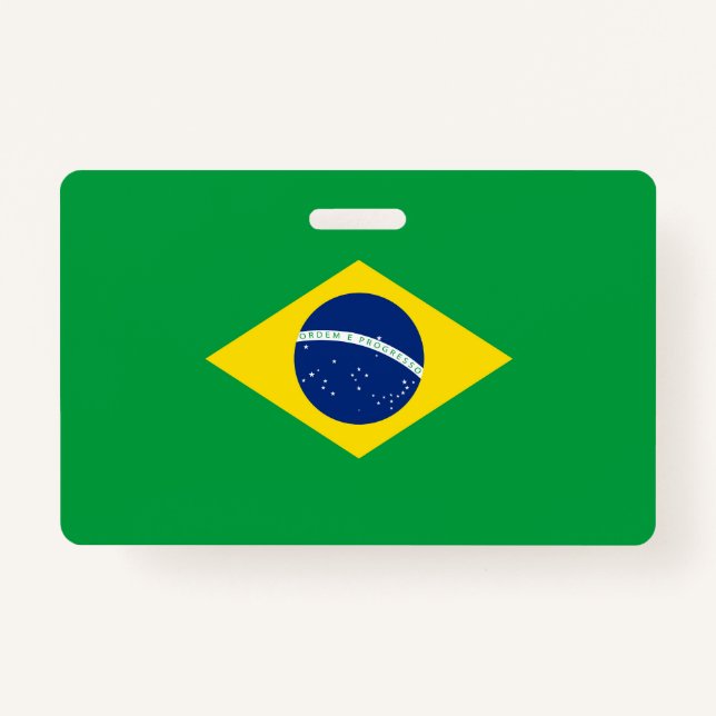 Tarjeta De Identificación Bandera de Brasil (Anverso)