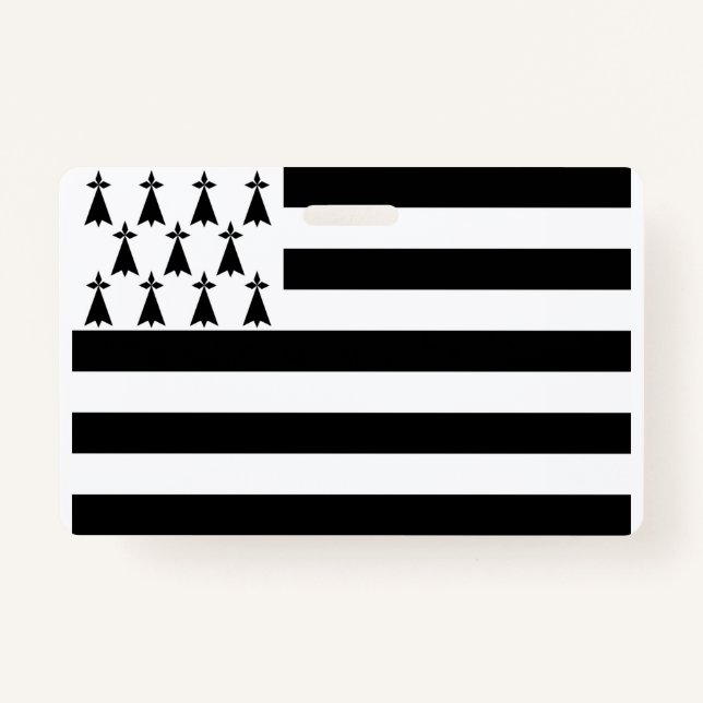 Tarjeta De Identificación Bandera de Bretaña (Gwenn-ha-du) (Anverso)